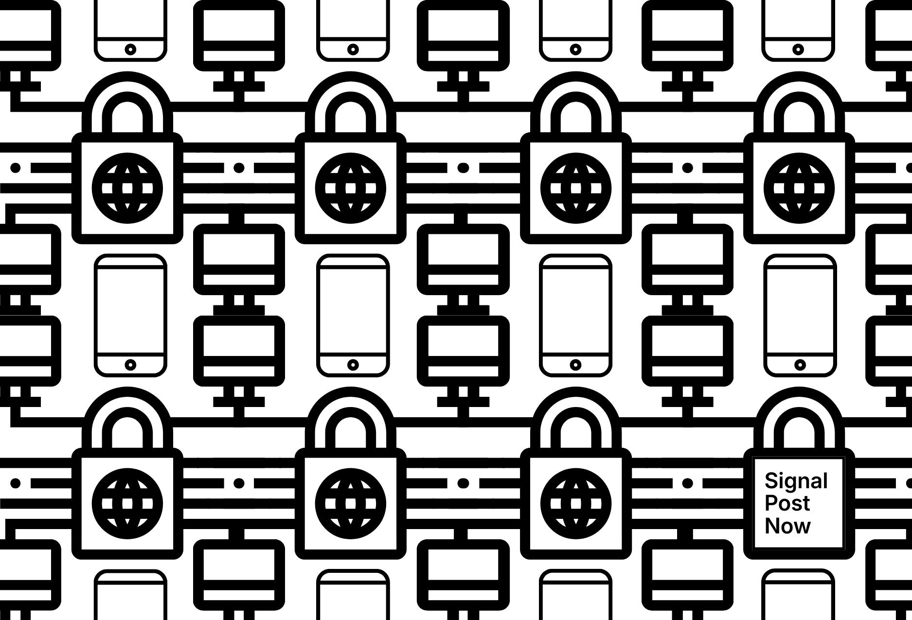 Technology postcard design